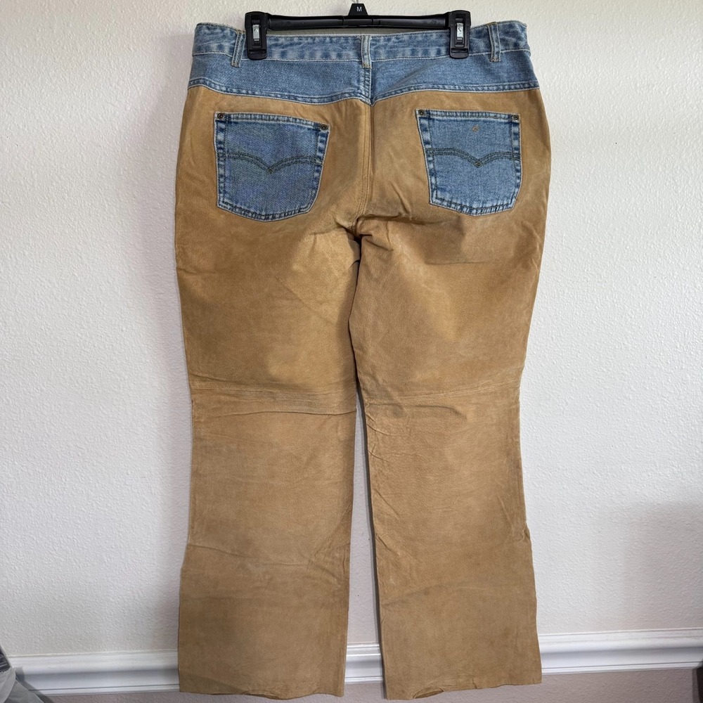 Jeanology‎ Collection Jeans Women's 16 Brown Suede Leather Ankle Vintage Western